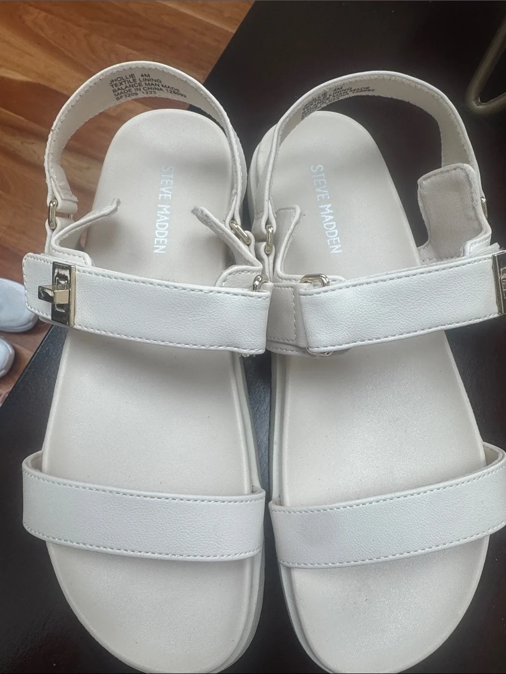 Madden Girl Cream Sandals Size 4M